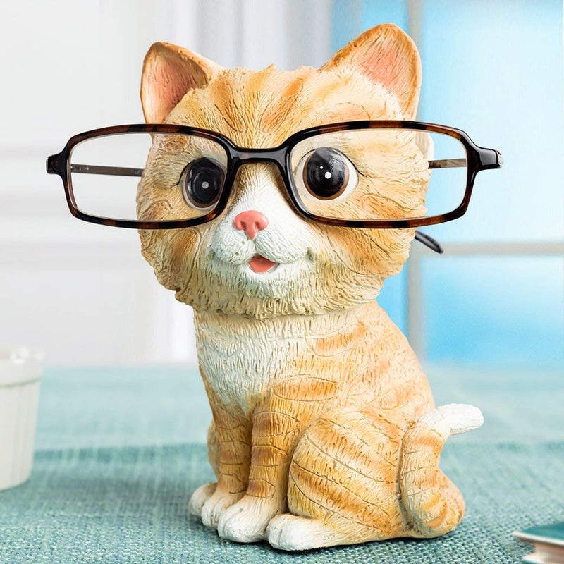 FLYING BALLOON Cute Cat Animals Shaped Resin Spectacles Holder Shelf Home Decoration Best Gift for Kids Friends - Image 2